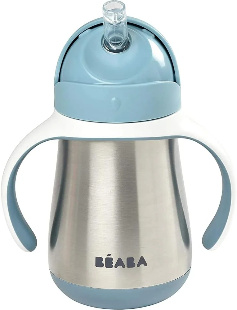 لیوان نی دار استیل کودک بئابا 250 میلی لیتر 8+ ماه آبی بادی لیوان نی دار استیل کودک بئابا 250 میلی لیتر 8+ ماه آبی بادی