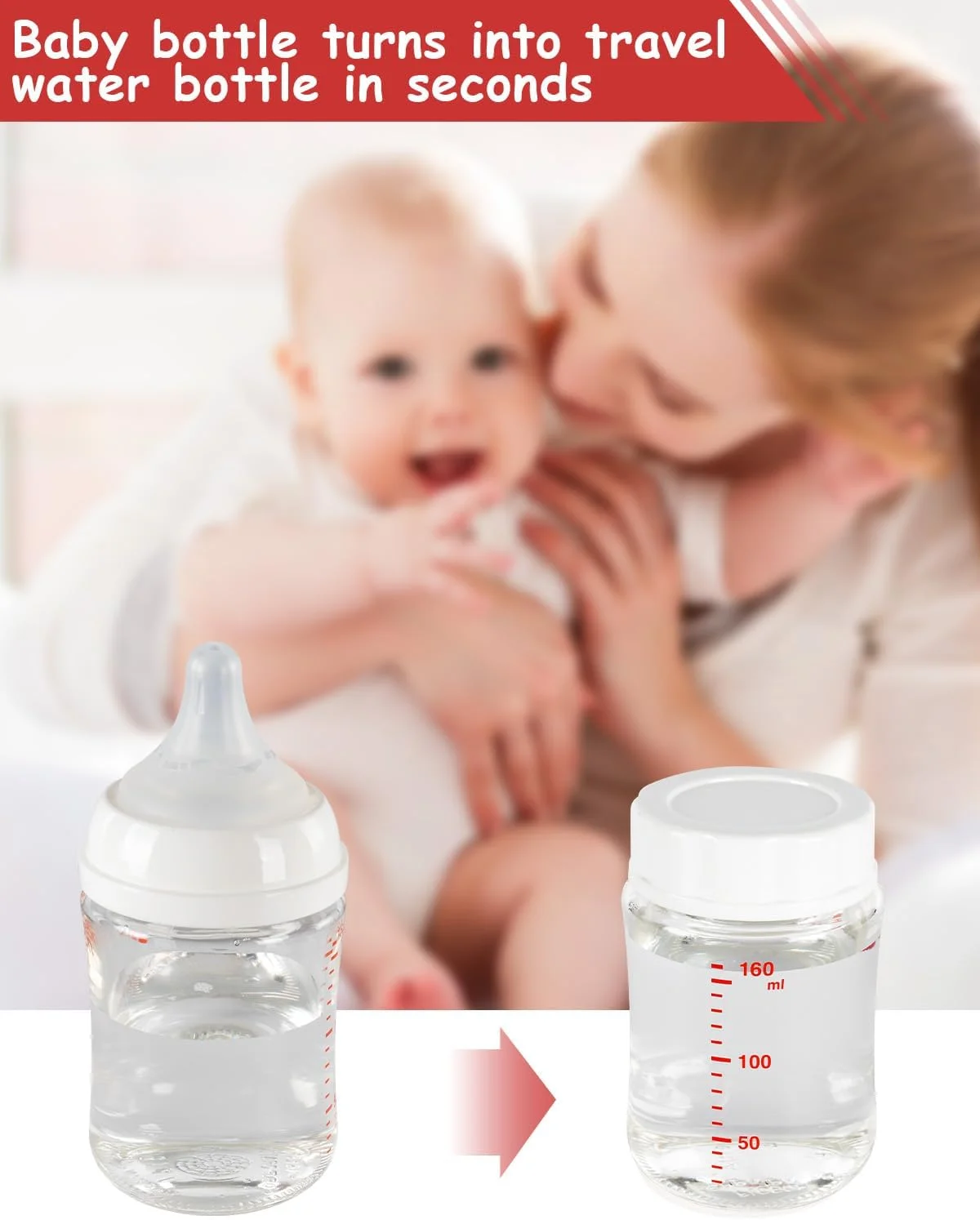 درب شیشه شیر کودک برای شیشه شیرهای Pigeon، درب نرم و ایمن، 6 عدد