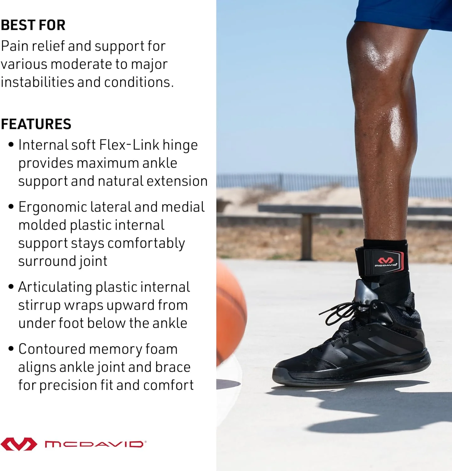 مچ بند پا McDavid Bio-Logix، مشکی، XL/XXL