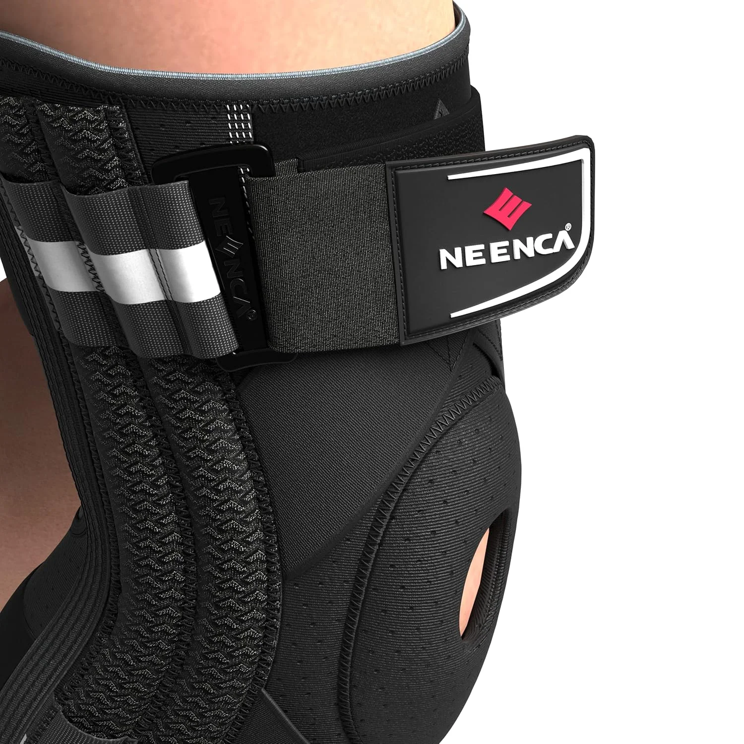 زانوبند حرفه ای NEENCA برای درد زانو، زانوبند طبی با سیستم تثبیت کننده X-Strap ثبت شده. بهترین انتخاب برای آرتروز، پارگی مینیسک، بهبودی آسیب، تسکین درد زانو، ACL، ورزش. ACE-044-XL