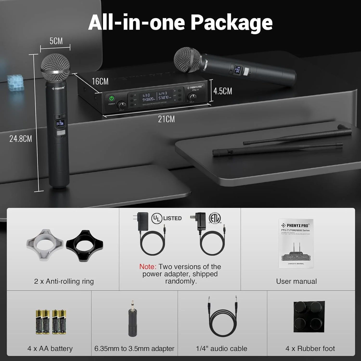 سیستم میکروفون بی سیم دوگانه UHF Phenyx Pro، میکروفون های بی سیم برای عملکرد حرفه ای برد بلند 250 فوتی، چند کاناله، ساخته شده از فلز، عمر باتری 16 ساعته، ایده آل برای آدرس عمومی (PTU-71-Newï¼â€° سیستم میکروفون بی سیم دوگانه UHF Phenyx Pro، میکروفون های بی سیم برای عملکرد حرفه ای برد بلند 250 فوتی، چند کاناله، ساخته شده از فلز، عمر باتری 16 ساعته، ایده آل برای آدرس عمومی (PTU-71-Newï¼â€°