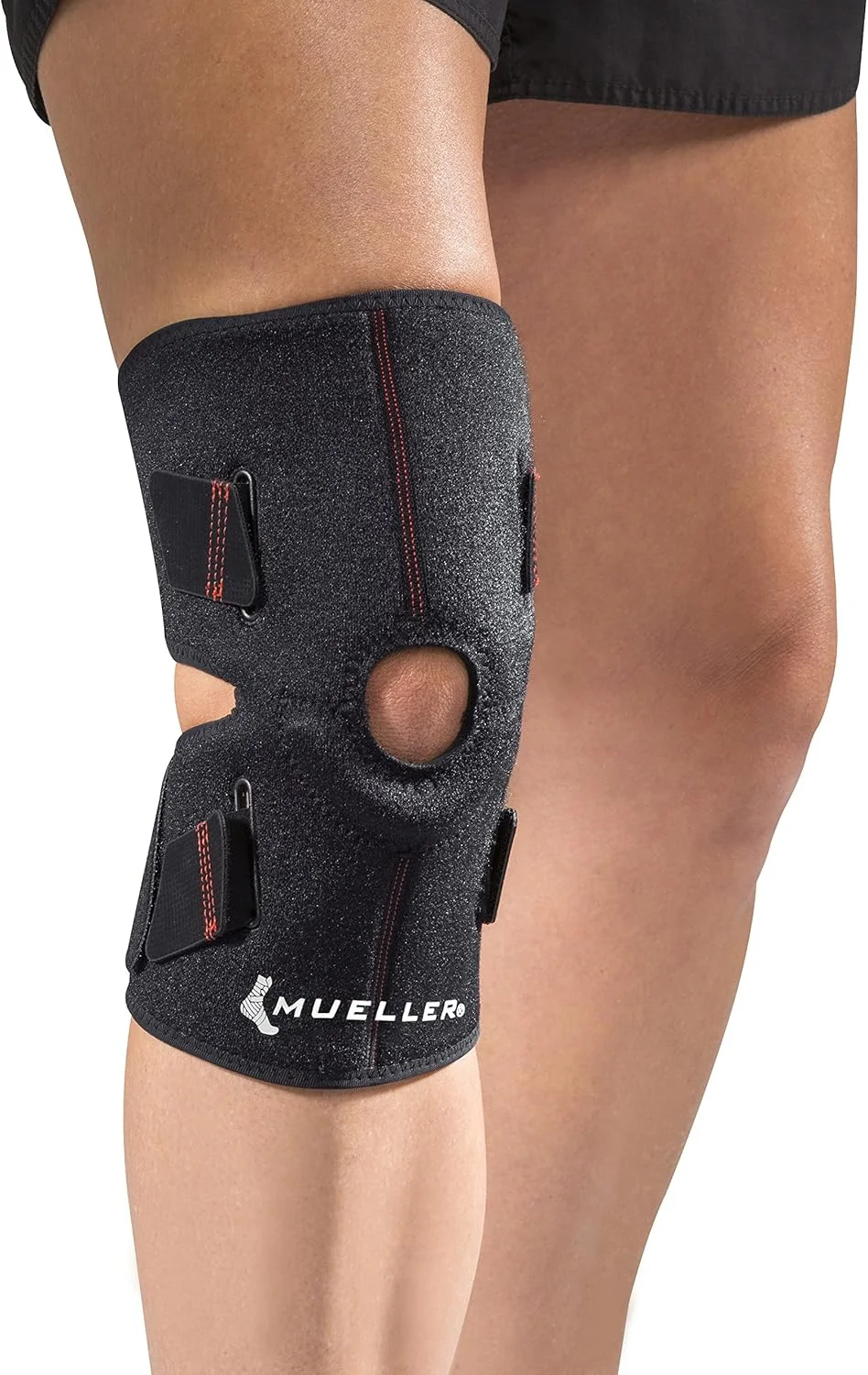 زانوبند قابل تنظیم 4 طرفه Mueller Sports Medicine، سایز بزرگ/خیلی بزرگ، 0.22 کیلوگرم