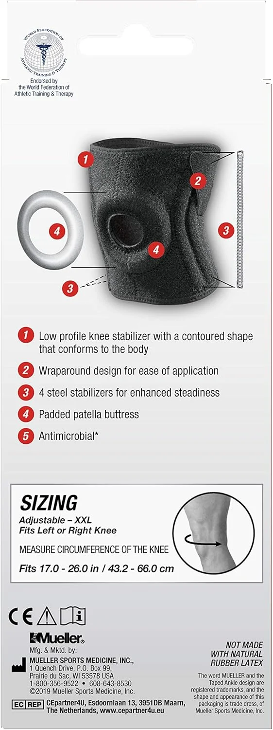 زانوبند طبی قابل تنظیم پریمیوم Mueller Sports Medicine با پشتیبانی پددار، تسکین درد زانو برای مردان و زنان، ایده آل برای آرتروز، رگ به رگ شدن، مشکی زانوبند طبی قابل تنظیم پریمیوم Mueller Sports Medicine با پشتیبانی پددار، تسکین درد زانو برای مردان و زنان، ایده آل برای آرتروز، رگ به رگ شدن، مشکی