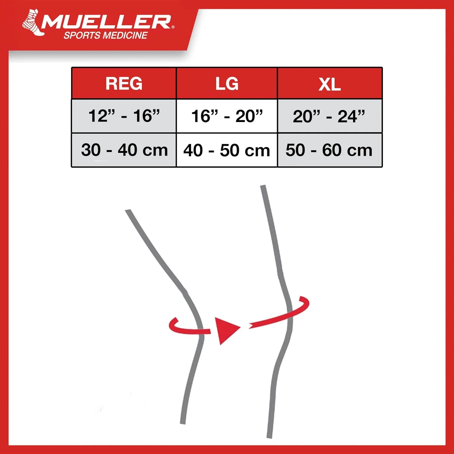 زانوبند لولایی دورپیچ MUELLER مشکی-سایز معمولی: 3333REG/53138