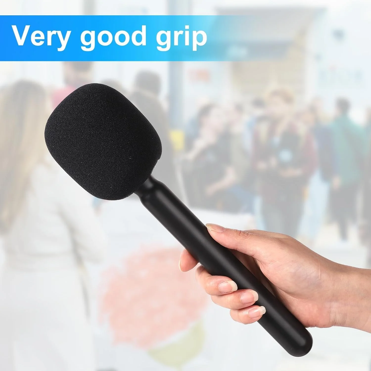 پایه نگهدارنده میکروفون با محافظ باد، آداپتور گیره میکروفون قابل تنظیم، لوازم جانبی میکروفون بی سیم برای مصاحبه، جایگزینی ریگ، پایه دستی میکروفون جهانی پایه نگهدارنده میکروفون با محافظ باد، آداپتور گیره میکروفون قابل تنظیم، لوازم جانبی میکروفون بی سیم برای مصاحبه، جایگزینی ریگ، پایه دستی میکروفون جهانی