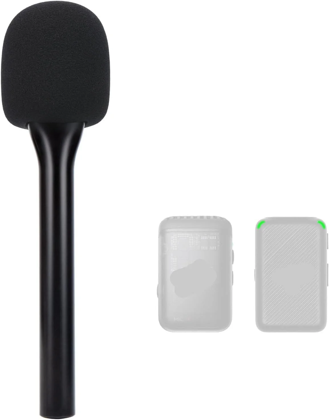 پایه میکروفون دستی بی سیم با آداپتور نصب، نگهدارنده میکروفون حرفه ای برای مصاحبه، مشکی