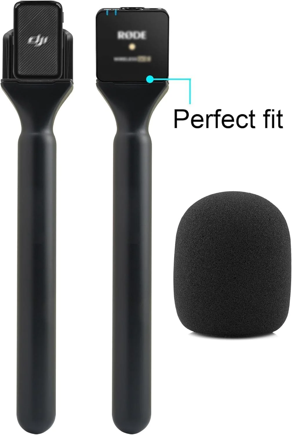 میکروفون بی سیم دستی با پایه آداپتور، دسته مصاحبه با مانت کفشک سرد، نگهدارنده فرستنده جهانی