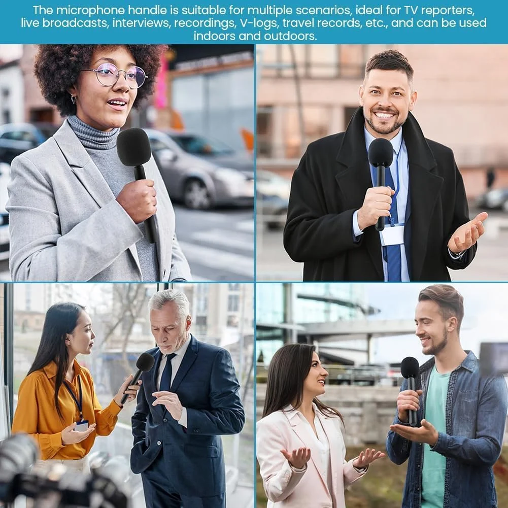 آداپتور دستی میکروفون مصاحبه بی سیم Elterazone، پایه نگهدارنده میکروفون یقه ای برای Rode Wireless GO، DJI Mic، Hollyland Lark برای ولاگ، مصاحبه، پادکست، گزارش