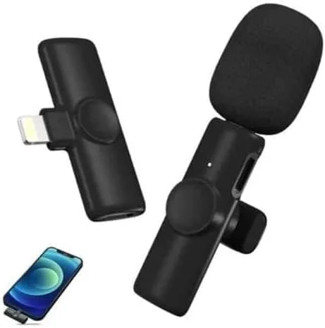 میکروفون یقه ای بی سیم ELTERAZONE 2 در 1 برای iPad، YouTube، Facebook Live Streaming، ضبط صدا Vlog، میکروفون مینی بی سیم با کاهش نویز و Plug-Play- Bluetooth Heavy