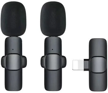 میکروفون یقه ای بی سیم ELTERAZONE 2 در 1 برای iPad، YouTube، Facebook Live Streaming، ضبط صدا Vlog، میکروفون مینی بی سیم با کاهش نویز و Plug-Play- Bluetooth Heavy