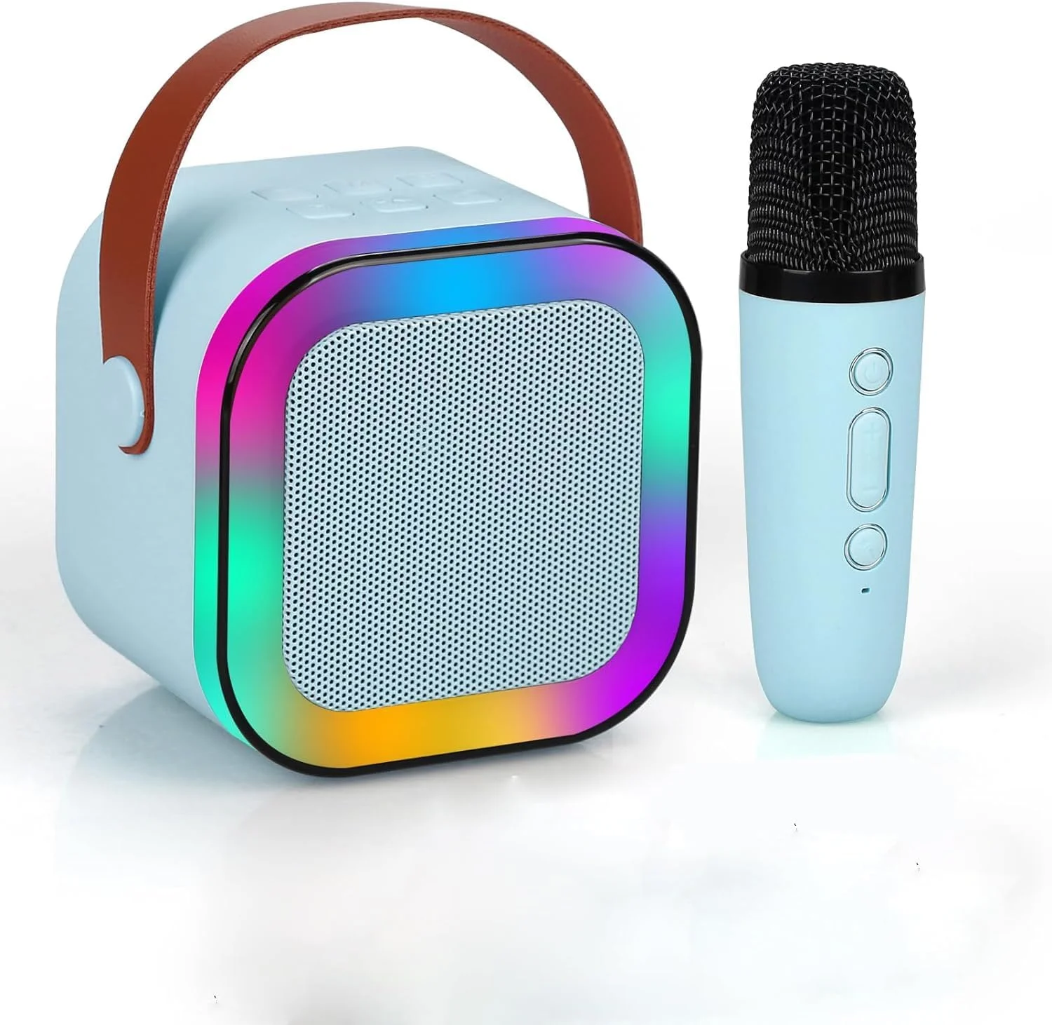 دستگاه کارائوکه Elterazone برای کودکان و بزرگسالان - اسپیکر کارائوکه بلوتوثی کوچک قابل حمل با 1 میکروفون بی سیم (آبی) - ایده آل برای خانواده، مهمانی ها و جلسات آوازخوانی سرگرم کننده