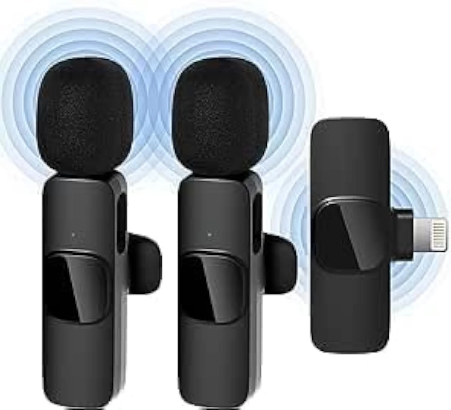 میکروفون یقه ای دوگانه مینی ELTERAZONE با گیره برای ضبط ویدیو و میکروفون مینی یقه ای بی سیم