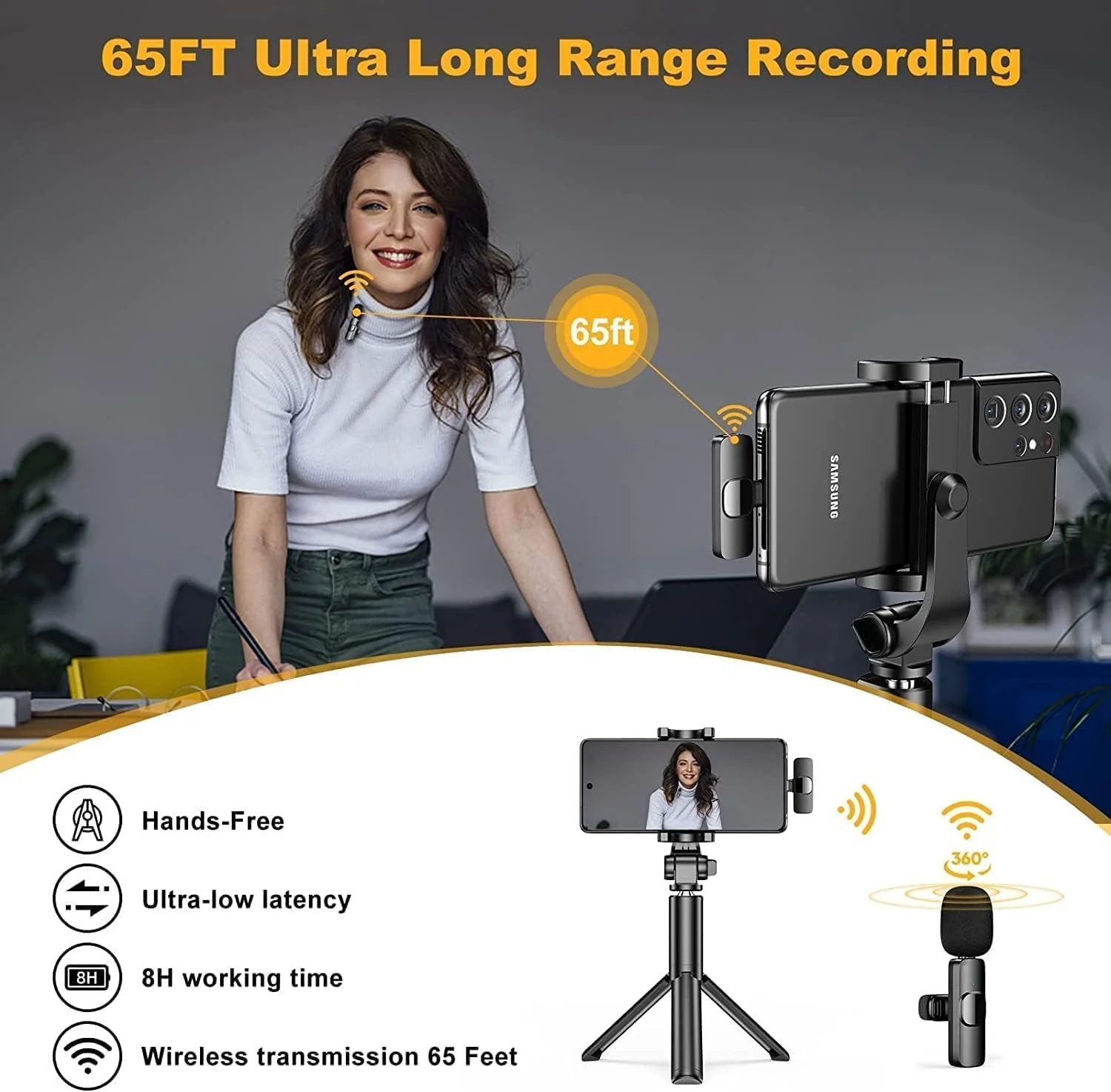 میکروفون بی سیم Type-C التر آزون، میکروفون گیره ای بی سیم، میکروفون ضبط ویدئو Type-C، میکروفون یقه ای بی سیم برای آواز خواندن، میکروفون مینیاتوری، میکروفون حرفه ای. (ELT1) میکروفون بی سیم Type-C التر آزون، میکروفون گیره ای بی سیم، میکروفون ضبط ویدئو Type-C، میکروفون یقه ای بی سیم برای آواز خواندن، میکروفون مینیاتوری، میکروفون حرفه ای. (ELT1)