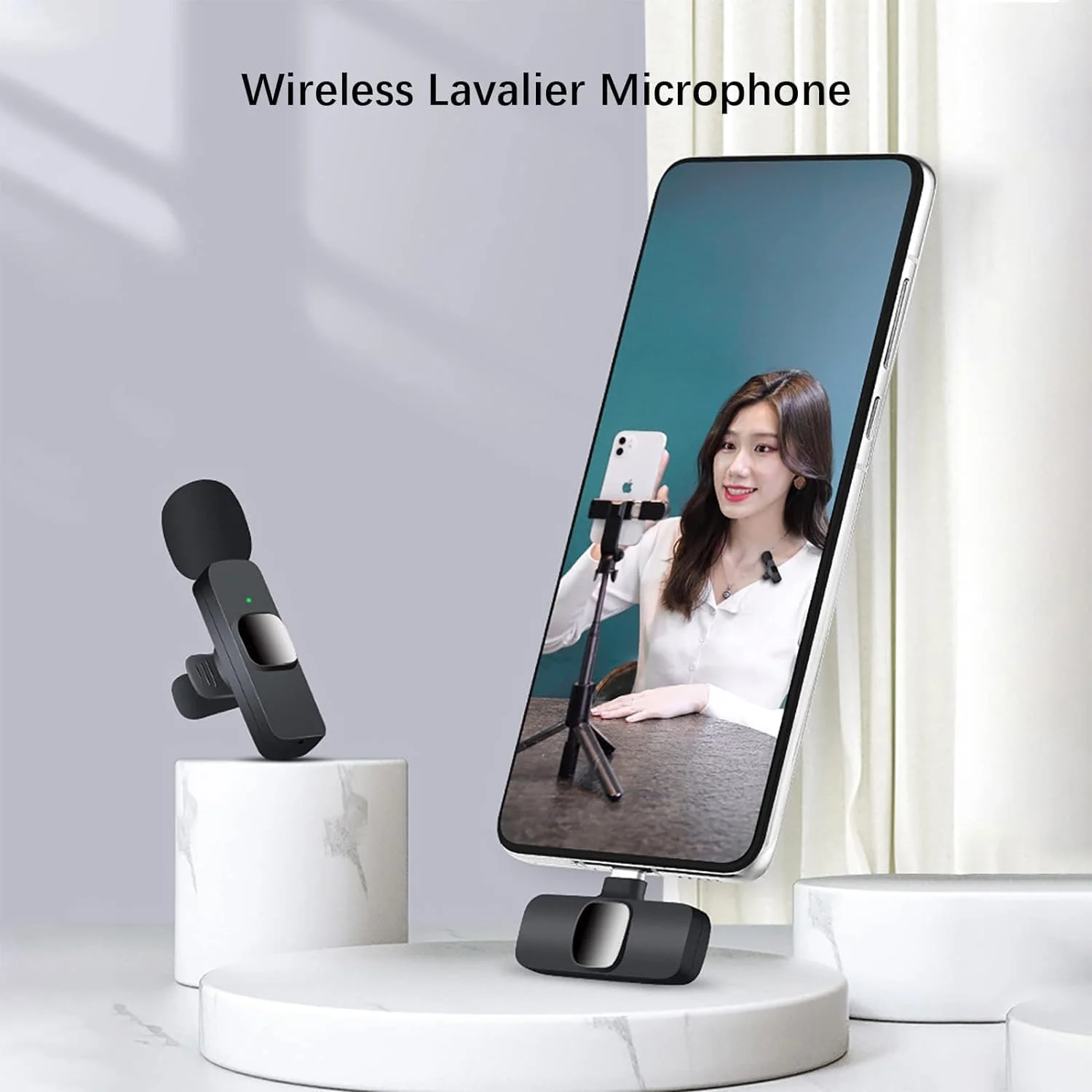 میکروفون یقه ای بی سیم ELTERAZONE Tech برای آیفون، آیپد، گوشی های هوشمند USB C، میکروفون مینی Plug and Play برای یوتیوب، TikTok، پخش زنده، بازی، ضبط آهنگ K، کاهش نویز خودکار میکروفون یقه ای بی سیم ELTERAZONE Tech برای آیفون، آیپد، گوشی های هوشمند USB C، میکروفون مینی Plug and Play برای یوتیوب، TikTok، پخش زنده، بازی، ضبط آهنگ K، کاهش نویز خودکار