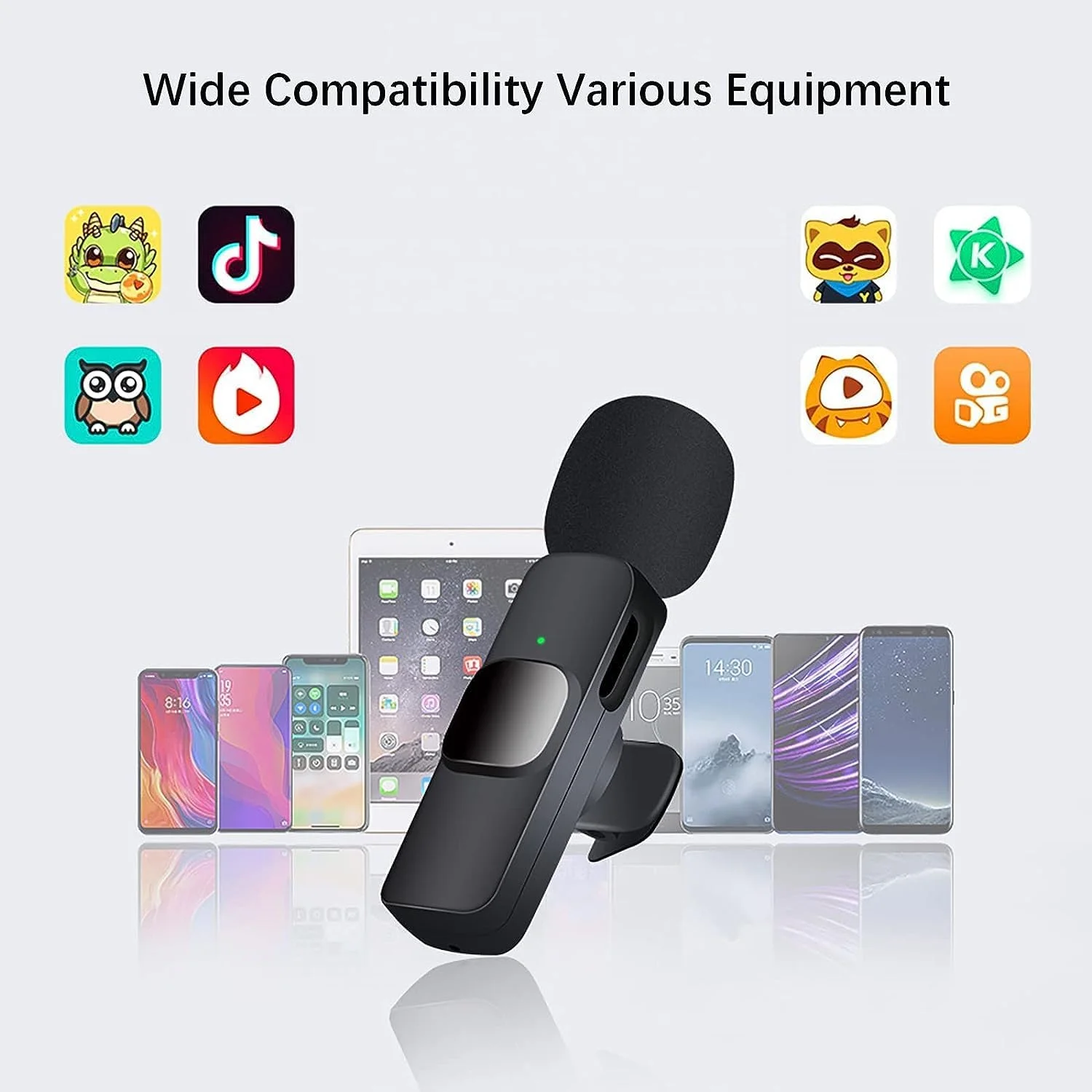 میکروفون یقه ای بی سیم ELTERAZONE Tech برای آیفون، آیپد، گوشی های هوشمند USB C، میکروفون مینی Plug and Play برای یوتیوب، TikTok، پخش زنده، بازی، ضبط آهنگ K، کاهش نویز خودکار میکروفون یقه ای بی سیم ELTERAZONE Tech برای آیفون، آیپد، گوشی های هوشمند USB C، میکروفون مینی Plug and Play برای یوتیوب، TikTok، پخش زنده، بازی، ضبط آهنگ K، کاهش نویز خودکار