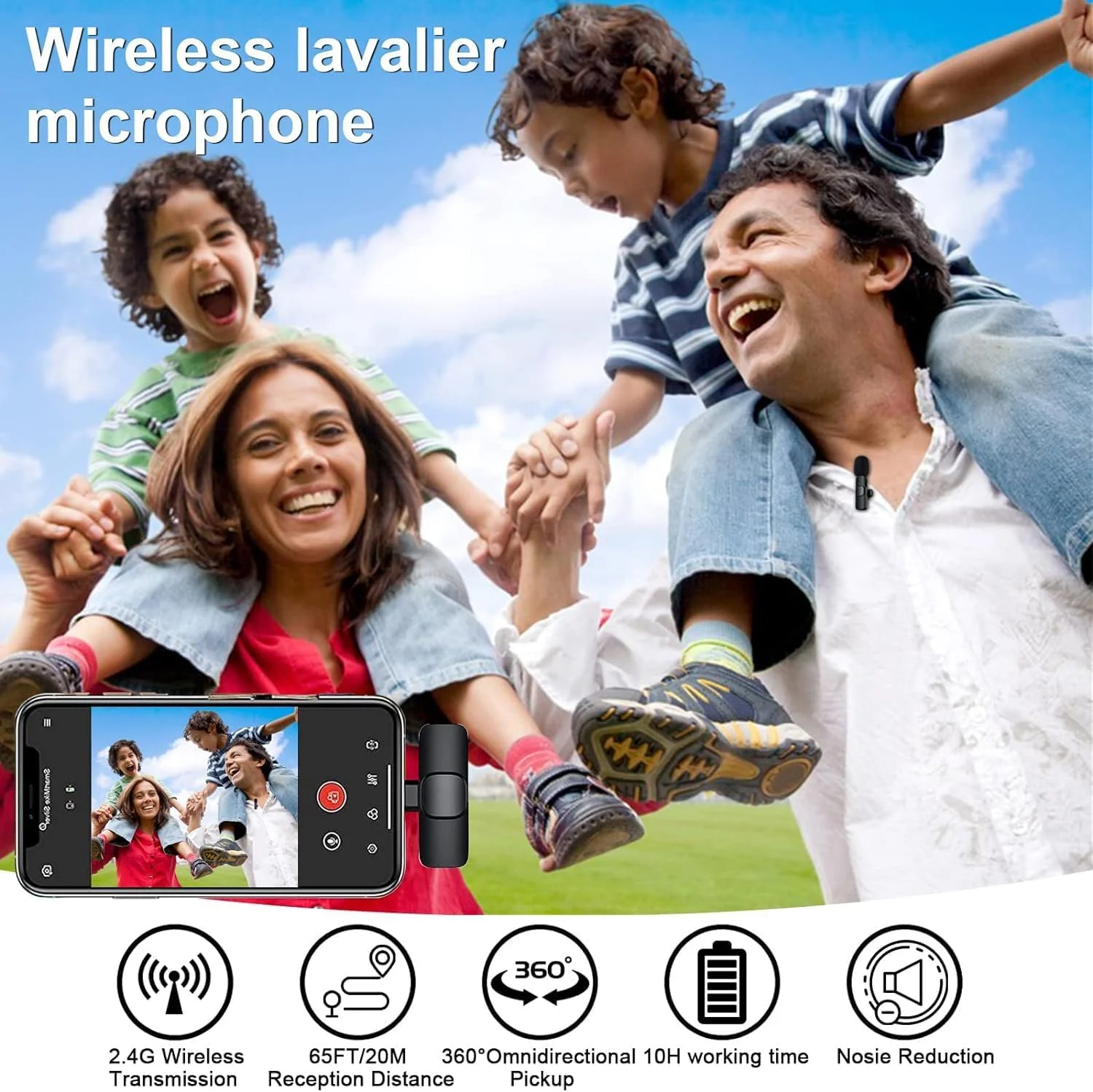 میکروفون یقه ای بی سیم ELTERAZONE، میکروفون یقه ای بی سیم Plug and Play، میکروفون گیره ای قابل حمل برای یوتیوب، فیس بوک، پخش زنده، ولاگ، مصاحبه، تیک تاک، برای دستگاه های USB-C میکروفون یقه ای بی سیم ELTERAZONE، میکروفون یقه ای بی سیم Plug and Play، میکروفون گیره ای قابل حمل برای یوتیوب، فیس بوک، پخش زنده، ولاگ، مصاحبه، تیک تاک، برای دستگاه های USB-C