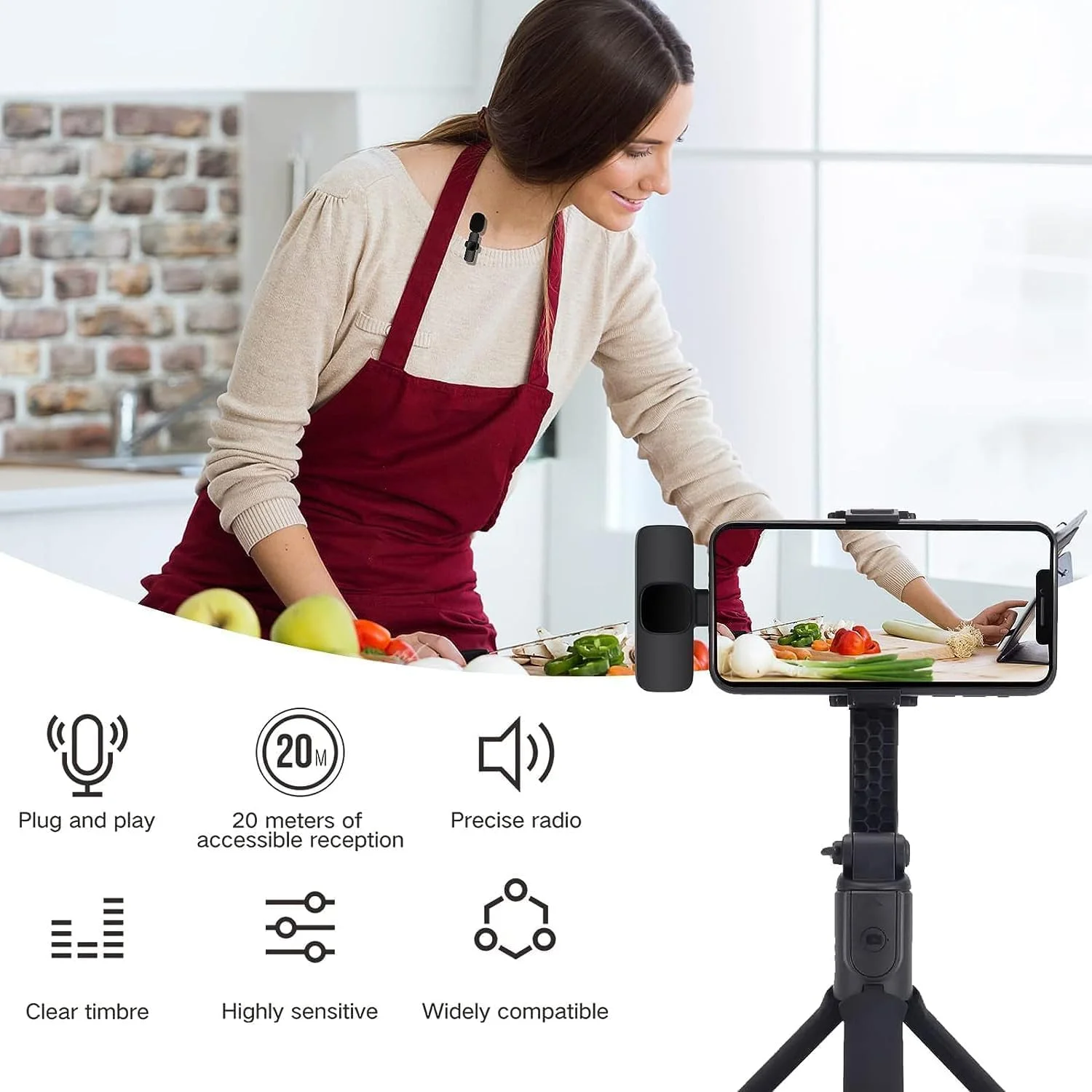 میکروفون بی سیم ELTERAZONE برای آیفون، آیپد، میکروفون گیره ای بی سیم، میکروفون ضبط صدا، میکروفون یقه ای بی سیم، میکروفون مینی، میکروفون استودیویی میکروفون بی سیم ELTERAZONE برای آیفون، آیپد، میکروفون گیره ای بی سیم، میکروفون ضبط صدا، میکروفون یقه ای بی سیم، میکروفون مینی، میکروفون استودیویی