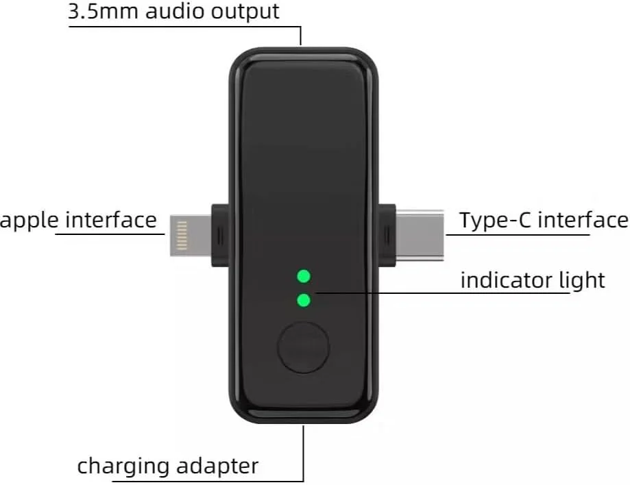 ست میکروفون بیسیم 3 در 1 – میکروفون دوگانه برای iOS/Android، پلاگ Type-C، مناسب برای ویدیوها و پخش زنده ست میکروفون بیسیم 3 در 1 – میکروفون دوگانه برای iOS/Android، پلاگ Type-C، مناسب برای ویدیوها و پخش زنده