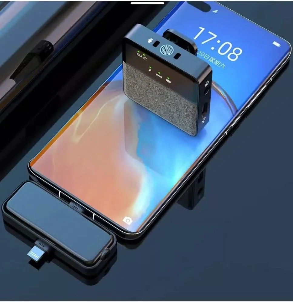 ست میکروفون بیسیم 3 در 1 – میکروفون دوگانه برای iOS/Android، پلاگ Type-C، مناسب برای ویدیوها و پخش زنده ست میکروفون بیسیم 3 در 1 – میکروفون دوگانه برای iOS/Android، پلاگ Type-C، مناسب برای ویدیوها و پخش زنده