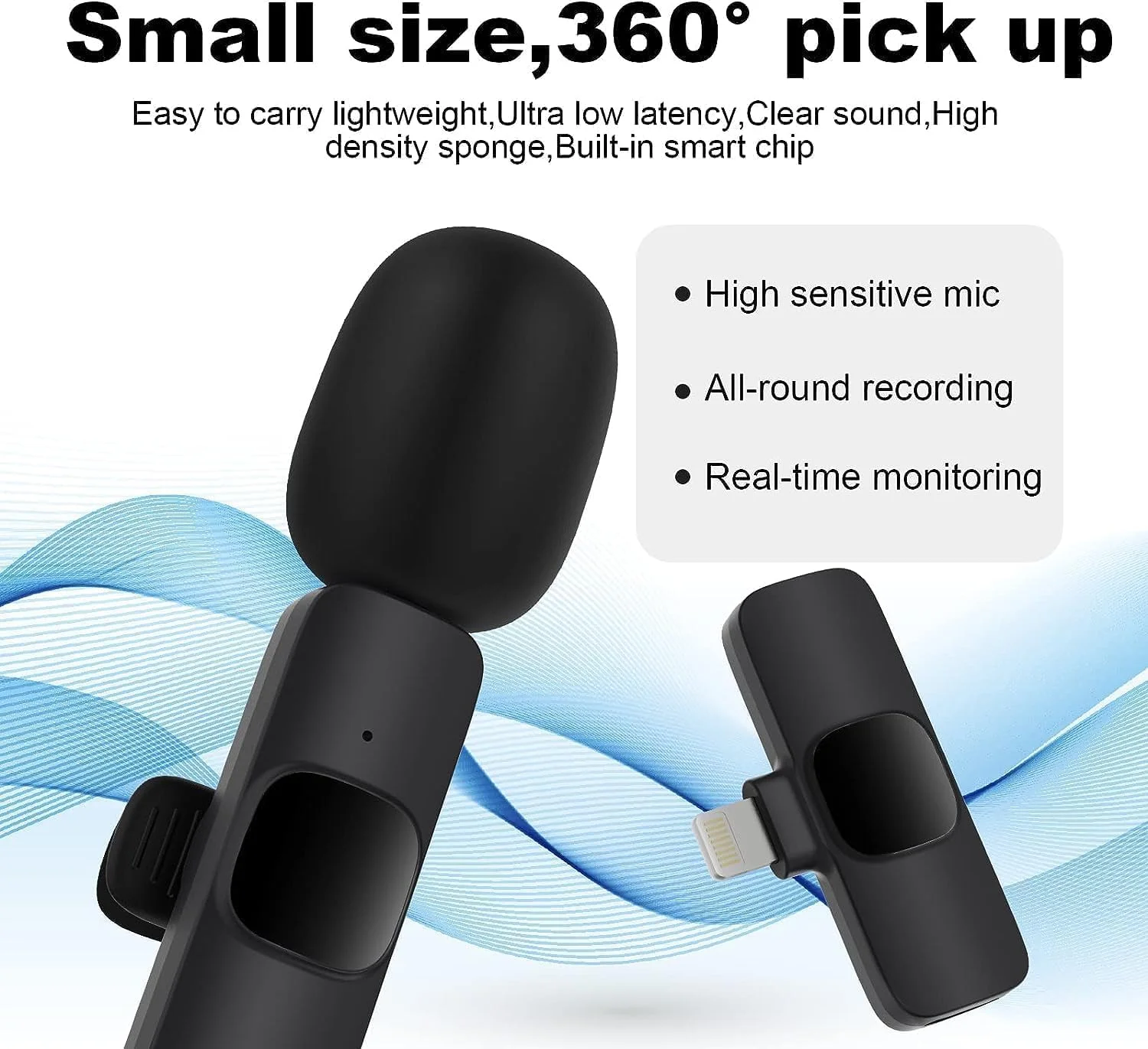 میکروفون بی سیم ELTERAZONE برای آیفون، آیپد، میکروفون گیره ای بی سیم، میکروفون ضبط صدا، میکروفون یقه ای بی سیم، میکروفون مینی، میکروفون استودیویی میکروفون بی سیم ELTERAZONE برای آیفون، آیپد، میکروفون گیره ای بی سیم، میکروفون ضبط صدا، میکروفون یقه ای بی سیم، میکروفون مینی، میکروفون استودیویی