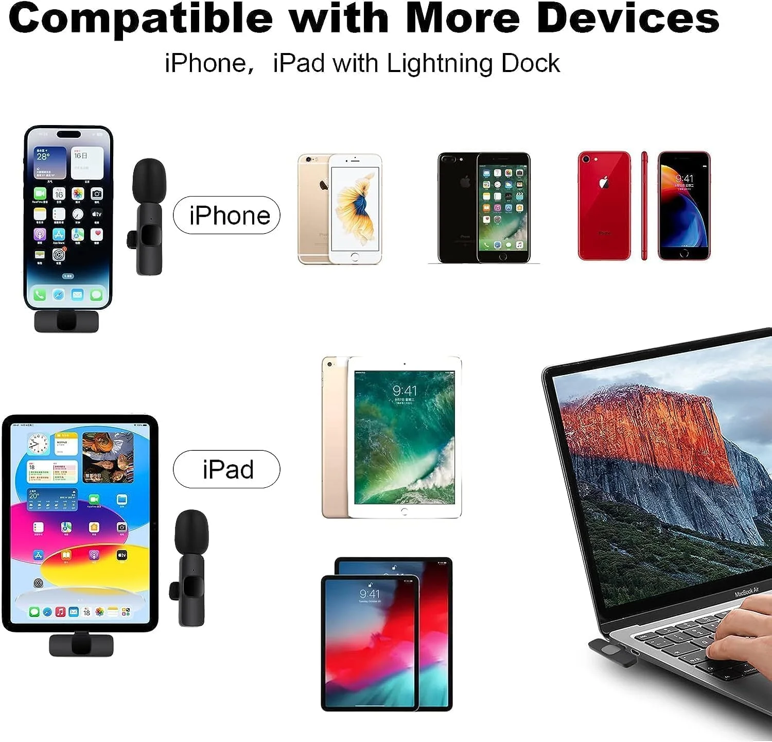 میکروفون بی سیم ELTERAZONE برای آیفون، آیپد، میکروفون گیره ای بی سیم، میکروفون ضبط صدا، میکروفون یقه ای بی سیم، میکروفون مینی، میکروفون استودیویی میکروفون بی سیم ELTERAZONE برای آیفون، آیپد، میکروفون گیره ای بی سیم، میکروفون ضبط صدا، میکروفون یقه ای بی سیم، میکروفون مینی، میکروفون استودیویی