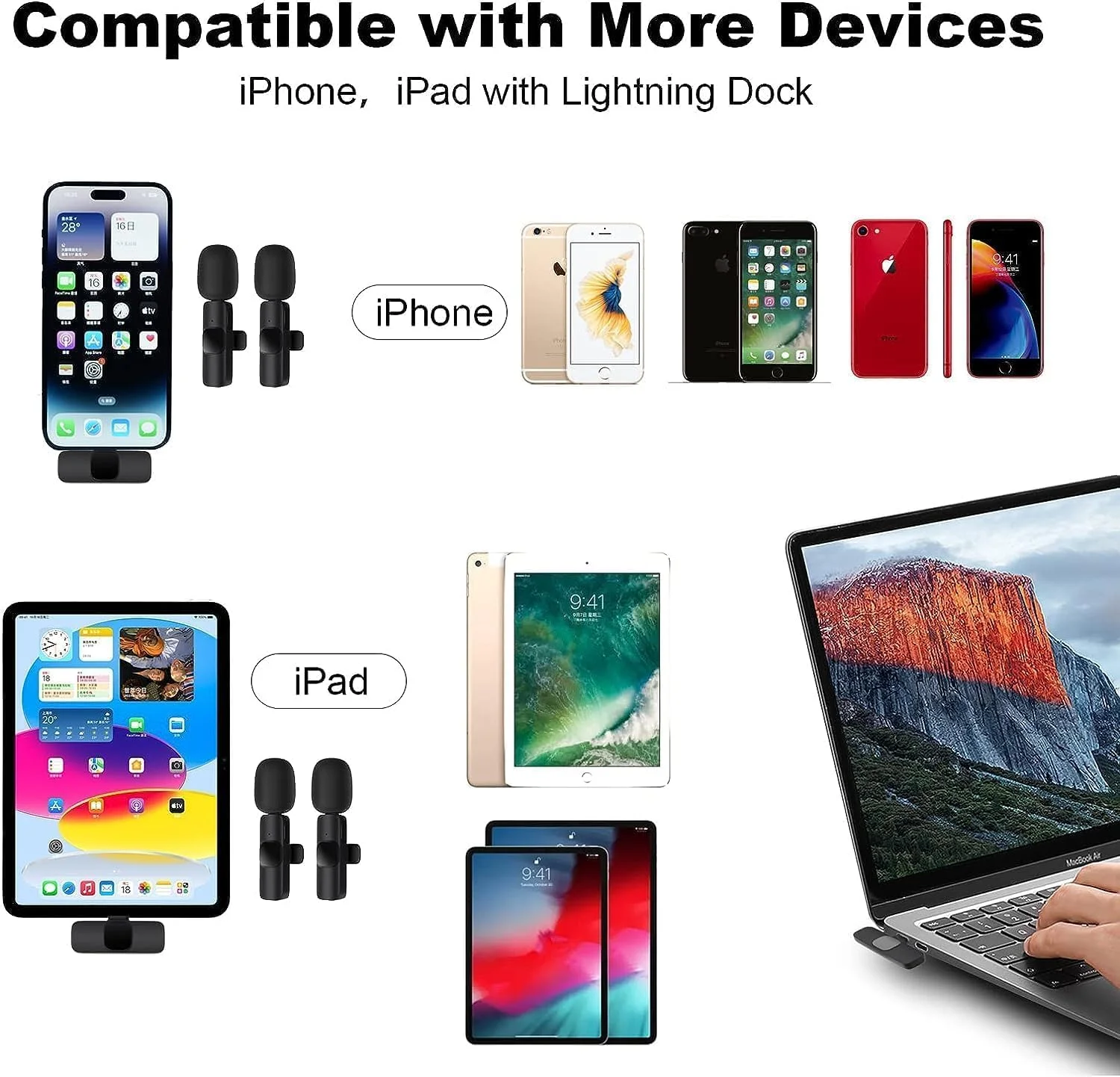 میکروفون بی سیم ELTERAZONE برای آیفون، آیپد، میکروفون گیره ای بی سیم، میکروفون ضبط صدا، میکروفون یقه ای بی سیم، میکروفون مینی، میکروفون استودیویی. میکروفون بی سیم ELTERAZONE برای آیفون، آیپد، میکروفون گیره ای بی سیم، میکروفون ضبط صدا، میکروفون یقه ای بی سیم، میکروفون مینی، میکروفون استودیویی.