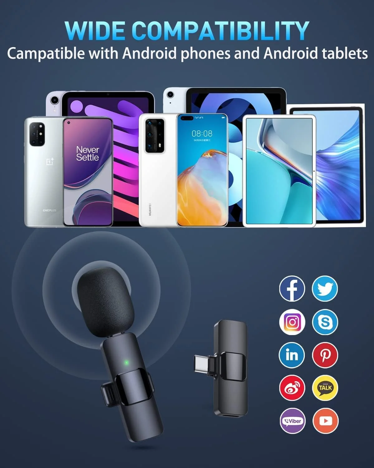 میکروفون یقه ای بی سیم ELTERAZONE برای گوشی های Type-C، میکروفون یقه ای، میکروفون بی سیم برای اندروید/لپ تاپ، میکروفون های بی سیم Plug-Play، میکروفون برای ضبط، پخش زنده میکروفون یقه ای بی سیم ELTERAZONE برای گوشی های Type-C، میکروفون یقه ای، میکروفون بی سیم برای اندروید/لپ تاپ، میکروفون های بی سیم Plug-Play، میکروفون برای ضبط، پخش زنده