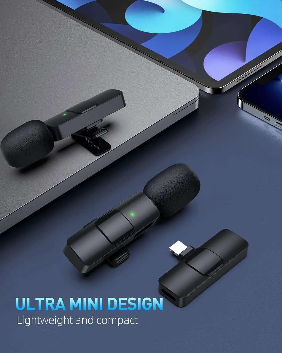 میکروفون یقه ای بی سیم ELTERAZONE برای گوشی های Type-C، میکروفون یقه ای، میکروفون بی سیم برای اندروید/لپ تاپ، میکروفون های بی سیم Plug-Play، میکروفون برای ضبط، پخش زنده میکروفون یقه ای بی سیم ELTERAZONE برای گوشی های Type-C، میکروفون یقه ای، میکروفون بی سیم برای اندروید/لپ تاپ، میکروفون های بی سیم Plug-Play، میکروفون برای ضبط، پخش زنده