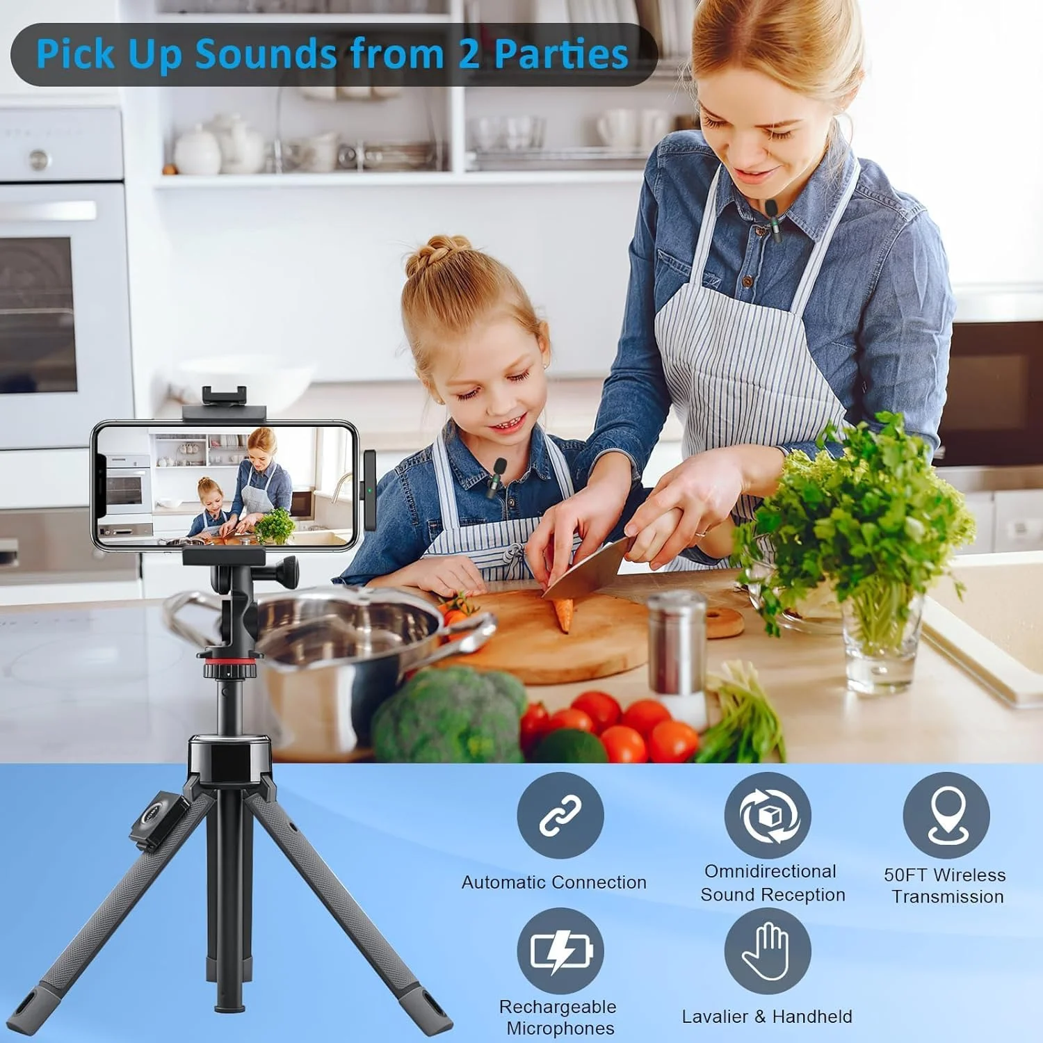 میکروفون یقه ای بی سیم حرفه ای ELTERAZONE برای آیفون، آیپد - میکروفون ضبط کندانسور همه جهته بی سیم برای مصاحبه، پادکست ویدیویی، ولاگ یوتیوب، بلوتوث، مشکی میکروفون یقه ای بی سیم حرفه ای ELTERAZONE برای آیفون، آیپد - میکروفون ضبط کندانسور همه جهته بی سیم برای مصاحبه، پادکست ویدیویی، ولاگ یوتیوب، بلوتوث، مشکی