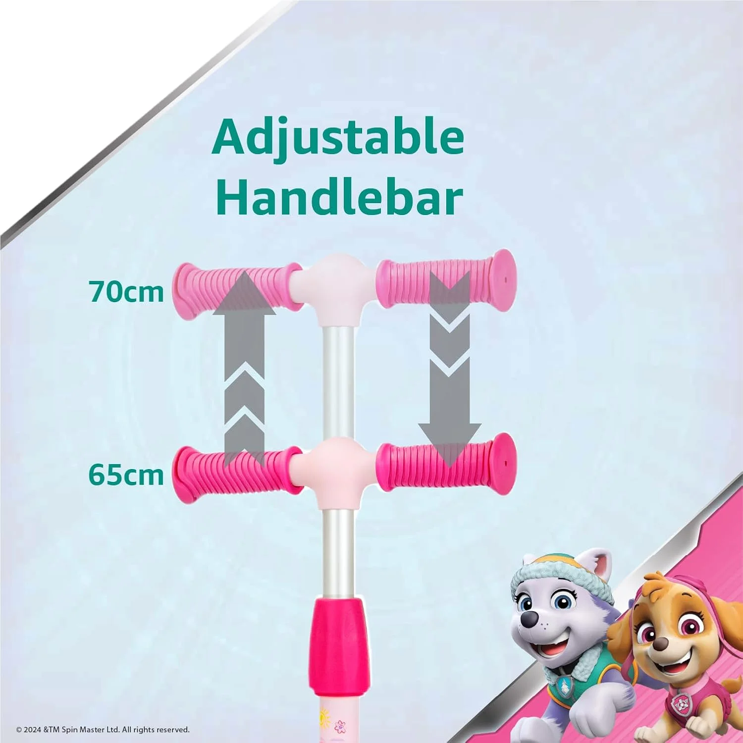 اسکوتر سه چرخ چراغ دار دخترانه Spartan Paw Patrol مناسب برای کودکان 3، 4، 5 و 6 ساله؛ چرخ های LED روشن، دسته های قابل تنظیم و بادوام و فناوری پیشرفته برای افزایش کنترل، ثبات و تعادل اسکوتر سه چرخ چراغ دار دخترانه Spartan Paw Patrol مناسب برای کودکان 3، 4، 5 و 6 ساله؛ چرخ های LED روشن، دسته های قابل تنظیم و بادوام و فناوری پیشرفته برای افزایش کنترل، ثبات و تعادل