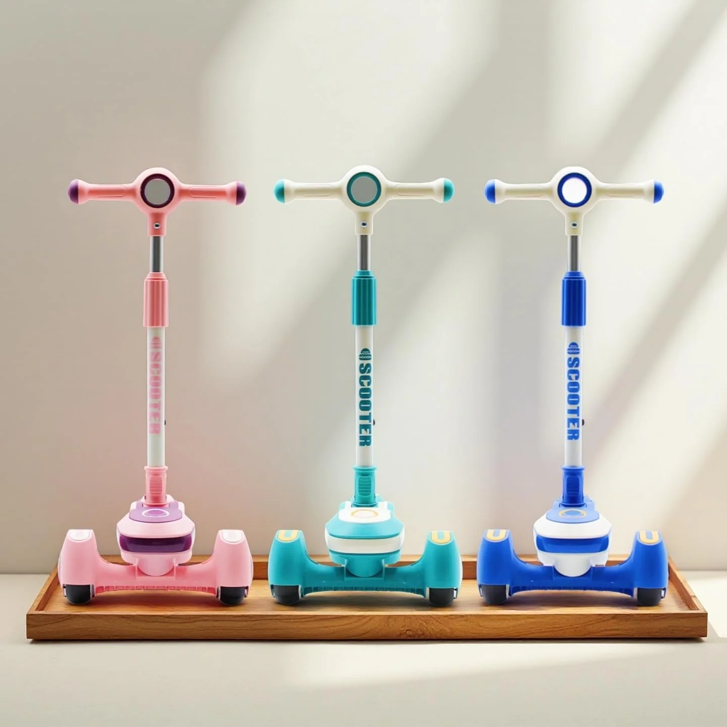 اسکوتر کودکان ایزی فیوچر با دسته تاشو و قابل تنظیم ارتفاع، اسکوتر ضربه ای با چرخ های PU LED، ترمز عقب و موسیقی، اسکوتر کودکان برای 3 تا 8 سال اسکوتر کودکان ایزی فیوچر با دسته تاشو و قابل تنظیم ارتفاع، اسکوتر ضربه ای با چرخ های PU LED، ترمز عقب و موسیقی، اسکوتر کودکان برای 3 تا 8 سال