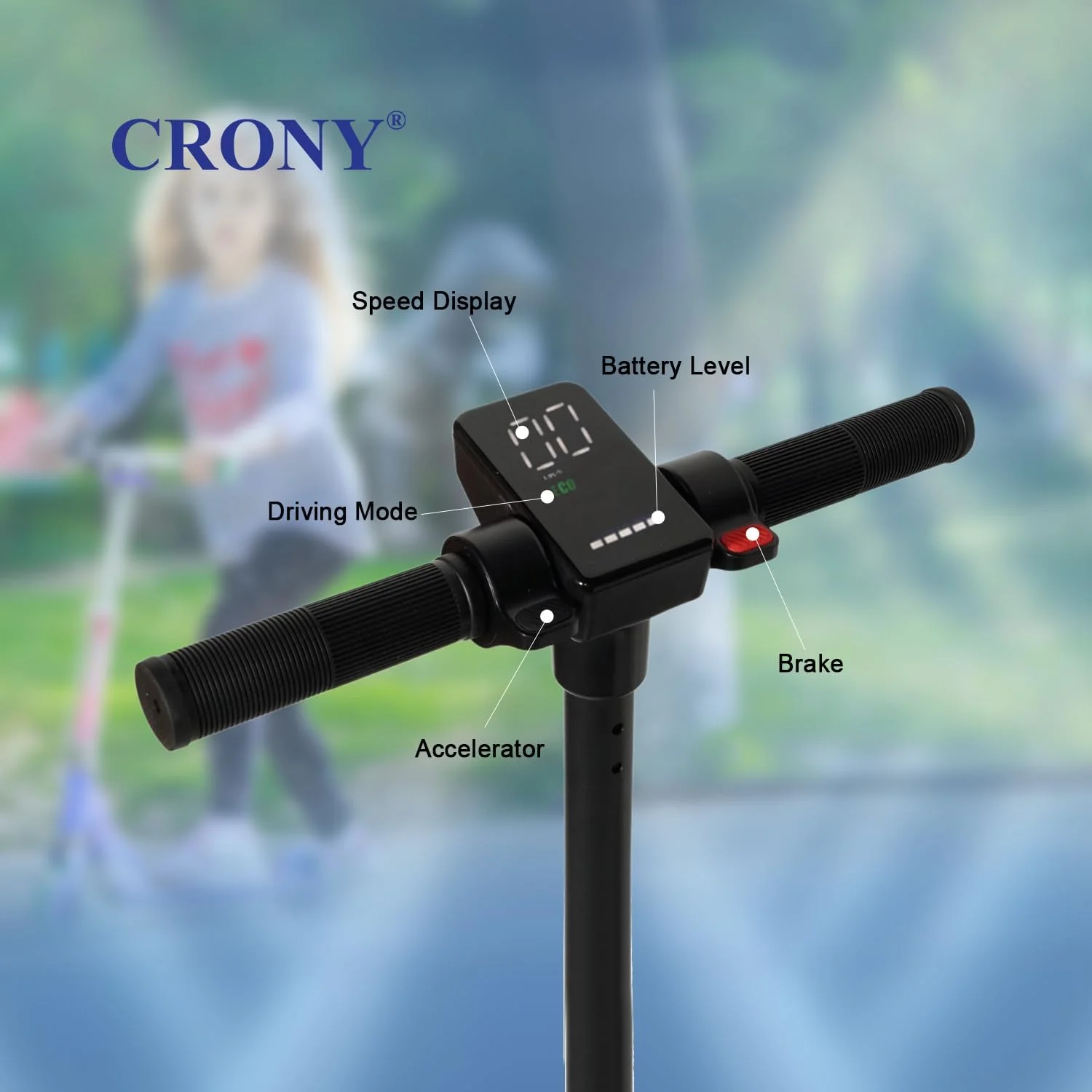 اسکوتر برقی کودکانه CRONY HL-B1، اسکوتر سبک وزن تاشو، سرعت 10-14 کیلومتر در ساعت، برد 5-8 کیلومتر، نمایشگر بزرگ LED، چراغ زیر پایی، بلندگوی بلوتوث، باتری قابل شارژ، عرشه ضد لغزش اسکوتر برقی کودکانه CRONY HL-B1، اسکوتر سبک وزن تاشو، سرعت 10-14 کیلومتر در ساعت، برد 5-8 کیلومتر، نمایشگر بزرگ LED، چراغ زیر پایی، بلندگوی بلوتوث، باتری قابل شارژ، عرشه ضد لغزش