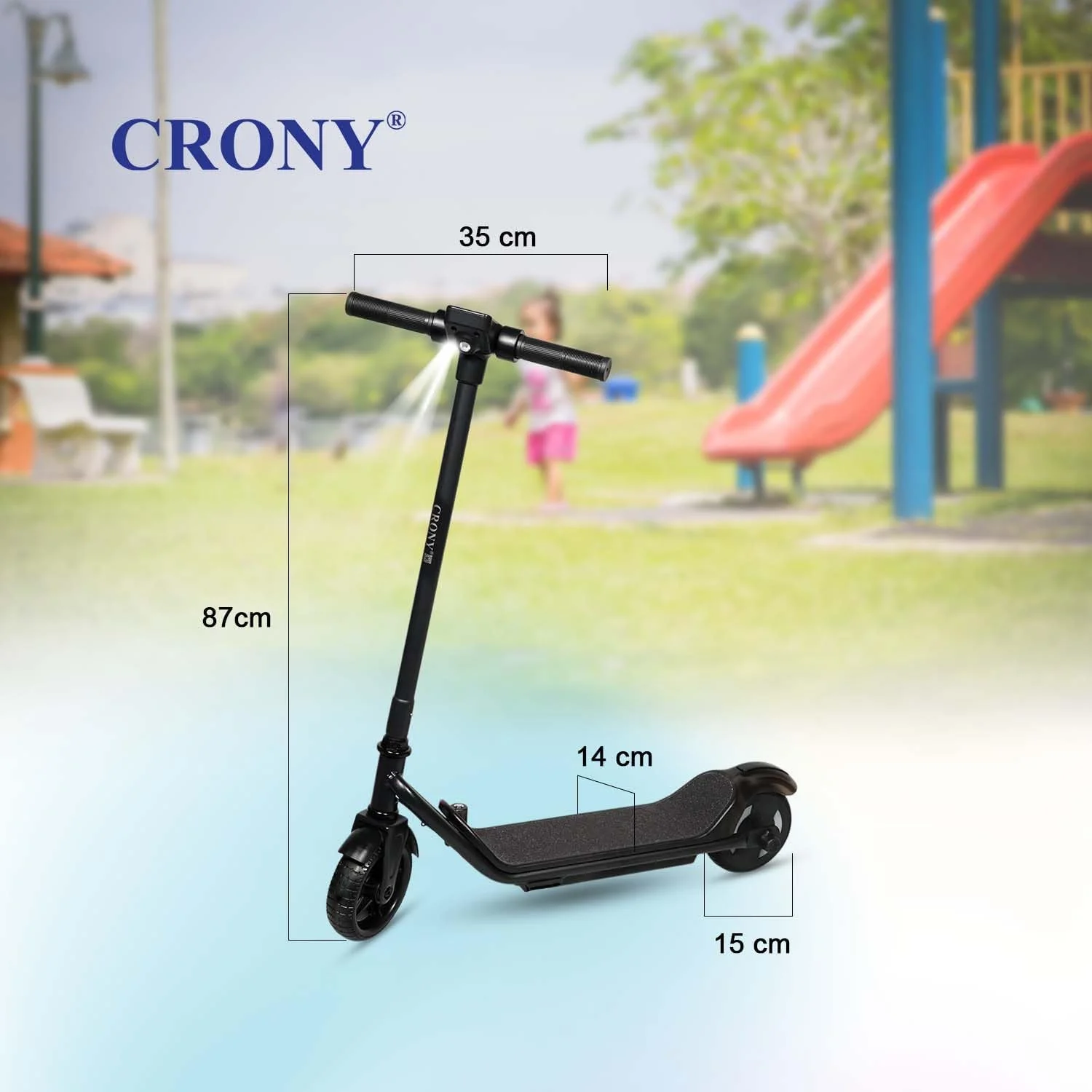 اسکوتر برقی کودکانه CRONY HL-B1، اسکوتر سبک وزن تاشو، سرعت 10-14 کیلومتر در ساعت، برد 5-8 کیلومتر، نمایشگر بزرگ LED، چراغ زیر پایی، بلندگوی بلوتوث، باتری قابل شارژ، عرشه ضد لغزش اسکوتر برقی کودکانه CRONY HL-B1، اسکوتر سبک وزن تاشو، سرعت 10-14 کیلومتر در ساعت، برد 5-8 کیلومتر، نمایشگر بزرگ LED، چراغ زیر پایی، بلندگوی بلوتوث، باتری قابل شارژ، عرشه ضد لغزش