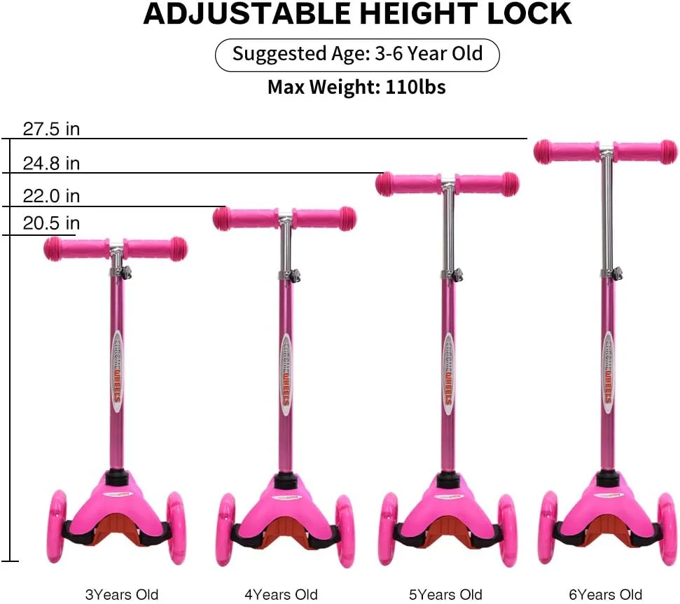 اسکوتر سه چرخ ChromeWheels برای کودکان، اسکوتر لوکس سه چرخ برای کودکان نوپا با 4 ارتفاع قابل تنظیم، اسکوتر تعادلی با چراغ LED چشمک زن مناسب برای دختران و پسران 3-6 سال اسکوتر سه چرخ ChromeWheels برای کودکان، اسکوتر لوکس سه چرخ برای کودکان نوپا با 4 ارتفاع قابل تنظیم، اسکوتر تعادلی با چراغ LED چشمک زن مناسب برای دختران و پسران 3-6 سال