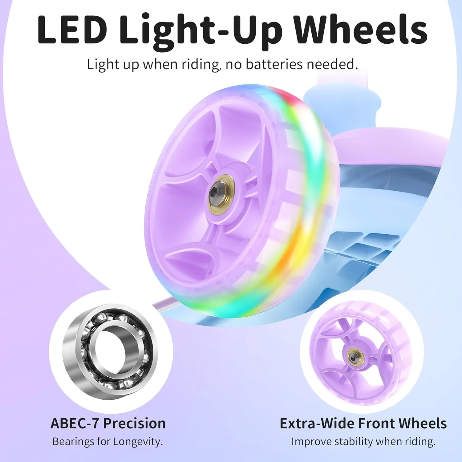 اسکوتر کودکانه BELEEV A9 با چرخهای LED روشن و عرشه، اسکوتر تاشو 3 چرخ برای کودکان پسر و دختر 3-12 ساله، فرمان قابل تنظیم، فرمان متمایل به جلو، چرخهای فوقالعاده پهن اسکوتر کودکانه BELEEV A9 با چرخهای LED روشن و عرشه، اسکوتر تاشو 3 چرخ برای کودکان پسر و دختر 3-12 ساله، فرمان قابل تنظیم، فرمان متمایل به جلو، چرخهای فوقالعاده پهن