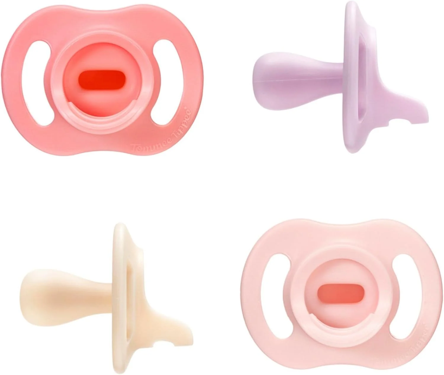 پستانک یک تکه سیلیکونی فوق سبک Tommee Tippee StayPut، 0-6 ماه، بسته 4 عددی