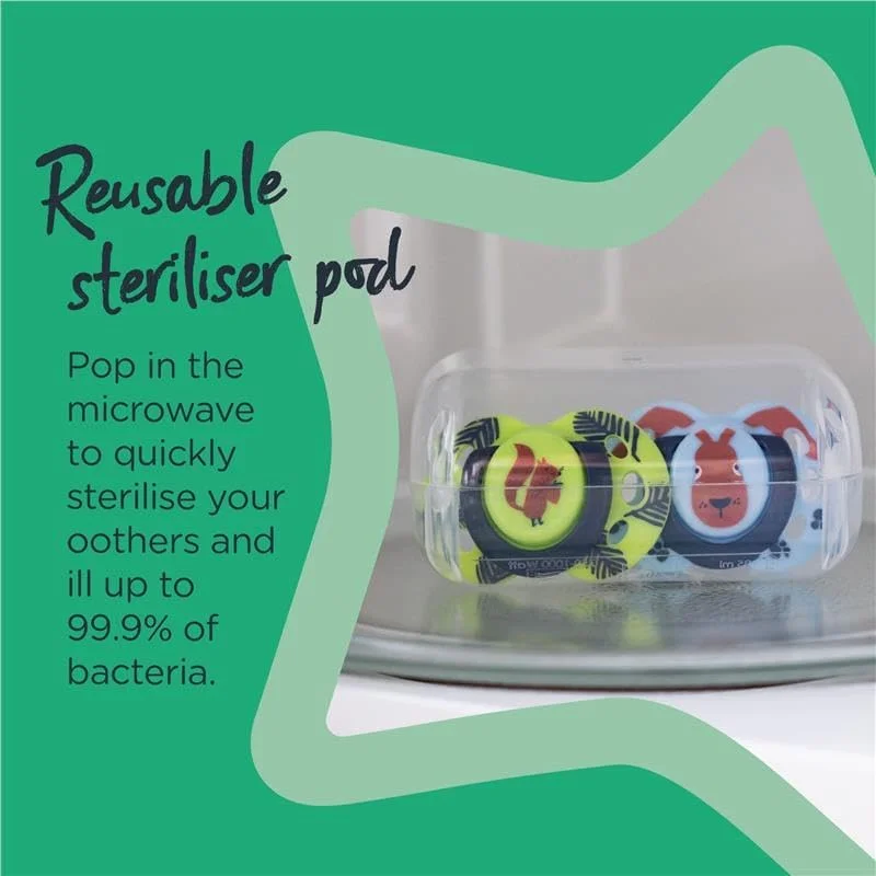 پستانک ارتودنسی تامی تیپی مدل Fun Style مناسب نوزادان 0-6 ماه، طراحی متقارن، سیلیکون فاقد BPA، شامل جعبه استریل کننده، بسته 2 عددی، زرد پستانک ارتودنسی تامی تیپی مدل Fun Style مناسب نوزادان 0-6 ماه، طراحی متقارن، سیلیکون فاقد BPA، شامل جعبه استریل کننده، بسته 2 عددی، زرد