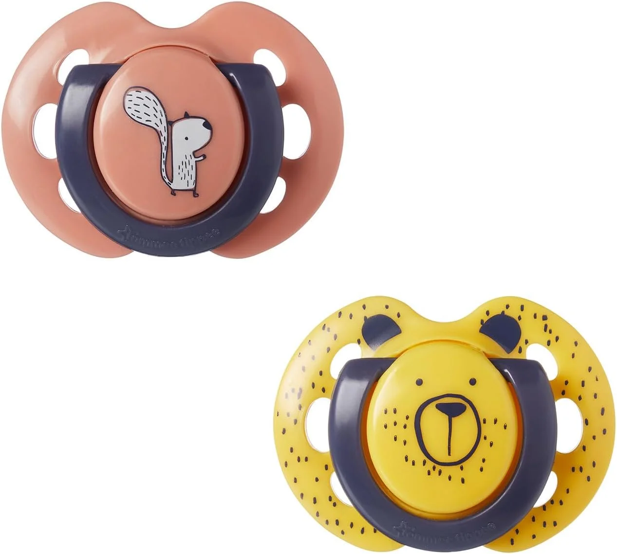 پستانک ارتودنسی تامی تیپی مدل Fun Style مناسب نوزادان 0-6 ماه، طراحی متقارن، سیلیکون فاقد BPA، شامل جعبه استریل کننده، بسته 2 عددی، زرد پستانک ارتودنسی تامی تیپی مدل Fun Style مناسب نوزادان 0-6 ماه، طراحی متقارن، سیلیکون فاقد BPA، شامل جعبه استریل کننده، بسته 2 عددی، زرد