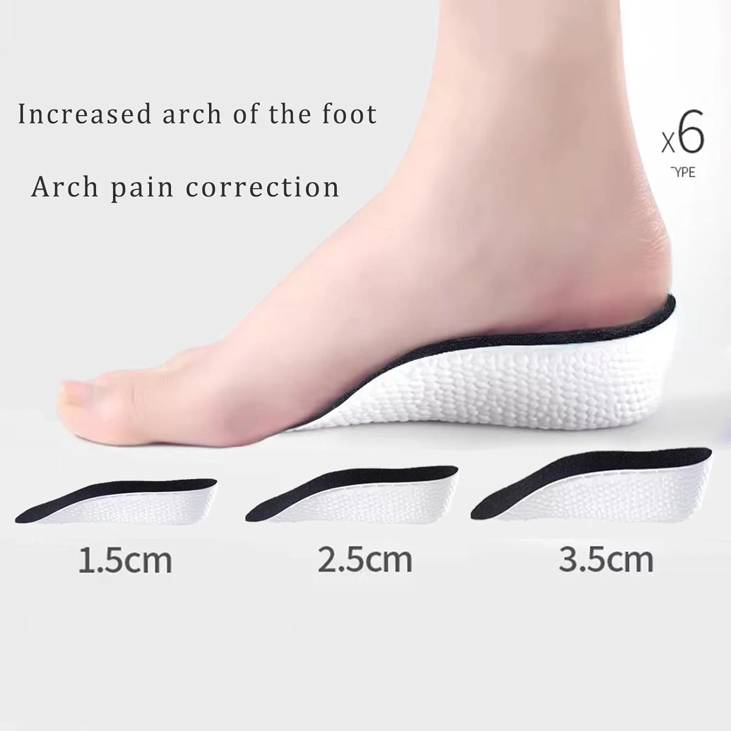 پدهای افزایش قد ارتوپدی HZYH، 2 جفت کفی افزایش قد برای مردان و زنان، کفی های پشتیبانی از قوس پا، بالابر پاشنه قابل تنظیم، کفی بالابر پاشنه جذب شوک برای بلندتر نشان دادن شما (مشکی) (2.5 سانتی متر) پدهای افزایش قد ارتوپدی HZYH، 2 جفت کفی افزایش قد برای مردان و زنان، کفی های پشتیبانی از قوس پا، بالابر پاشنه قابل تنظیم، کفی بالابر پاشنه جذب شوک برای بلندتر نشان دادن شما (مشکی) (2.5 سانتی متر)