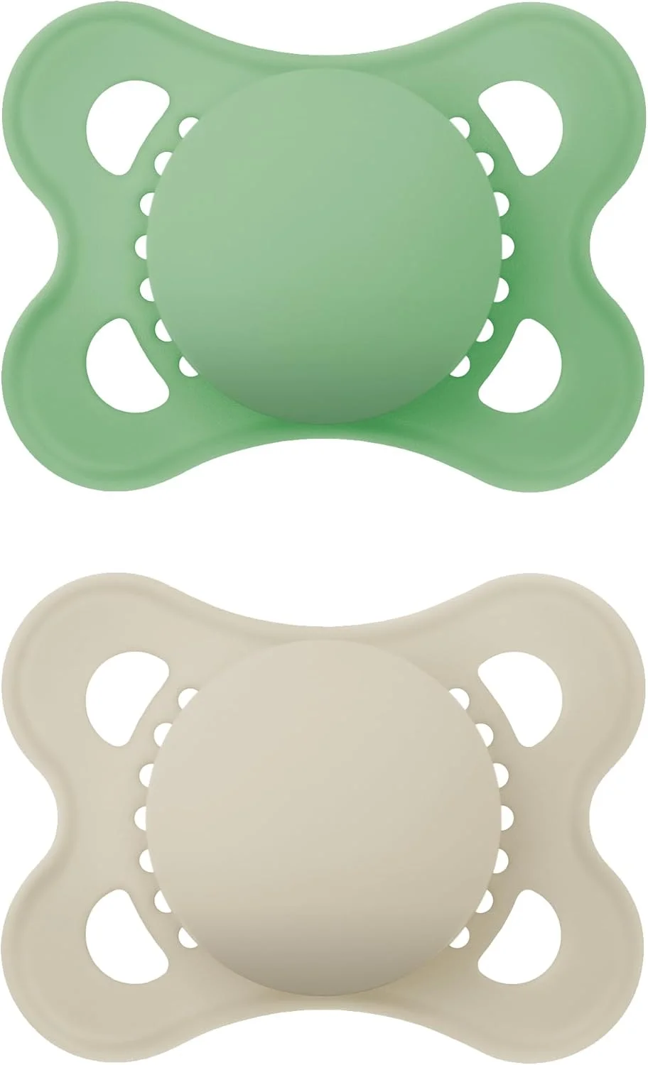 پستانک ارتودنسی کودک MAM مدل Original Matte، شکل نوک پستان به رشد سالم دهان کمک می کند، دارای جعبه استریل کننده، 2 عددی، 0-6 ماه، یونیسکس، 2 عدد (بسته 1 عددی)