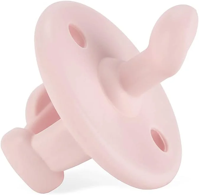 پستانک ارتودنسی سیلیکونی Itzy Ritzy Sweetie Soother با دسته تاشو و دو سوراخ هوا برای ایمنی بیشتر، ست 2 عددی در رنگ های Ballet Slipper و Primrose برای سنین 0-6 ماه