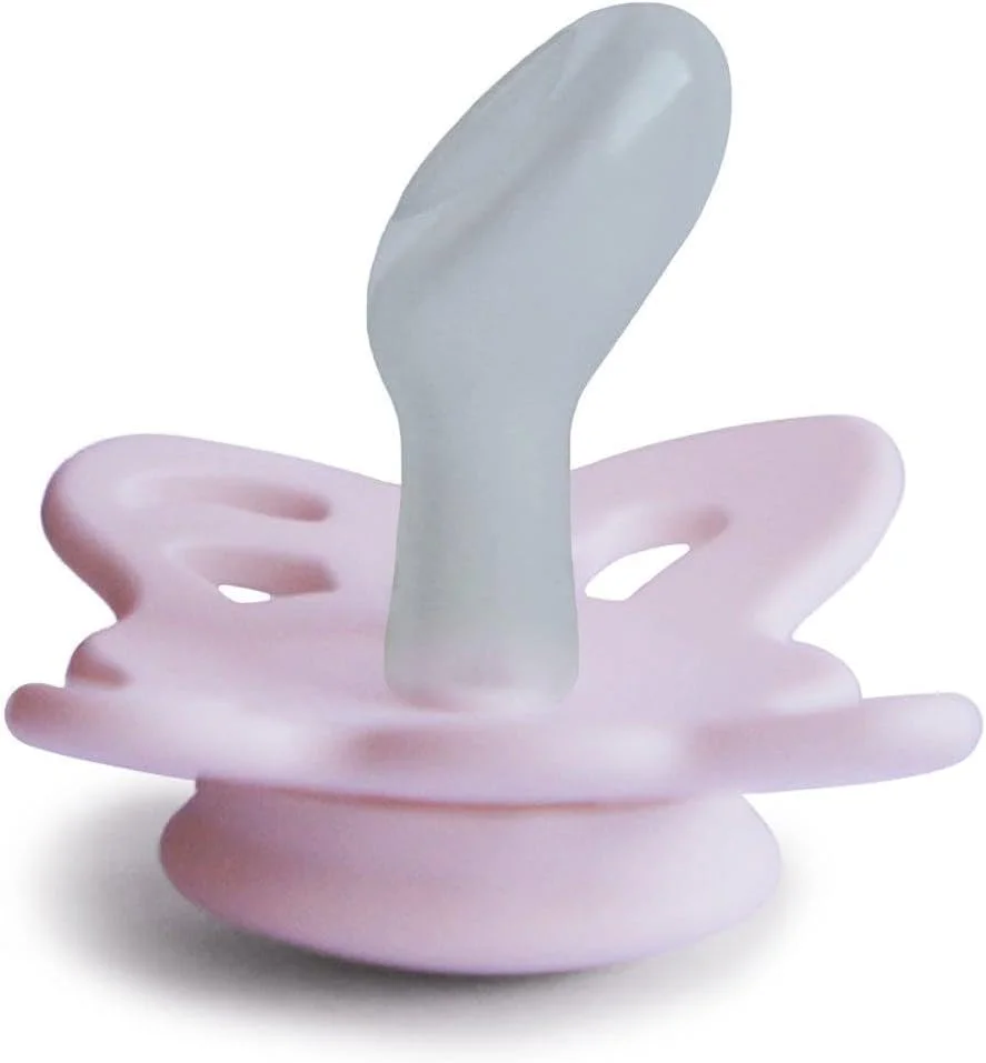 پستانک فرینگ طرح پروانه مناسب 0-6 ماه | پستانک های آرامش بخش با طراحی آناتومیک، 1 عدد پستانک سیلیکونی با سیستم قفل کلیکی | ایمن برای مواد غذایی با ظرافت همیشگی - یاسی ملایم