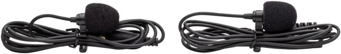 سیستم میکروفون بی‌سیم گیره‌ای دو نفره سارامونیک BLINK500B4 فوق‌العاده فشرده 2.4 گیگاهرتز با میکروفون یقه‌ای و گیرنده لایتنینگ دو کاناله بدون باتری برای آیفون و آیپد اپل، مشکی