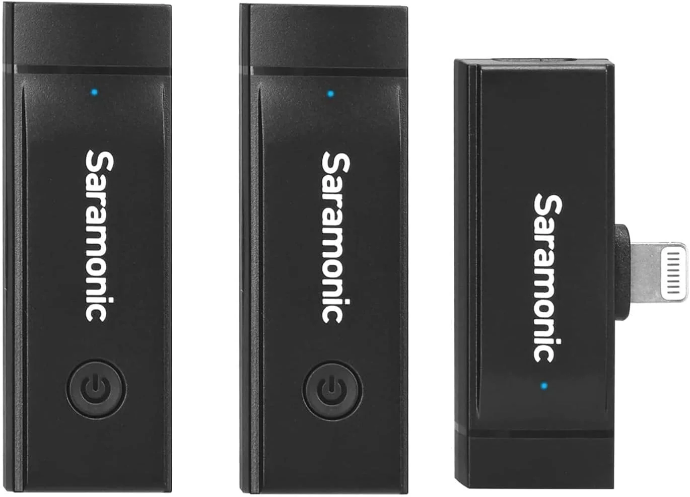 میکروفون های یقه ای بی سیم سارامونیک Blink Go برای دستگاه های آیفون، آیپد و iOS، دارای گواهینامه MFi، حذف نویز، میکروفون کوچک یقه ای لایتنینگ کلیپسی برای ضبط ویدیو و پادکست