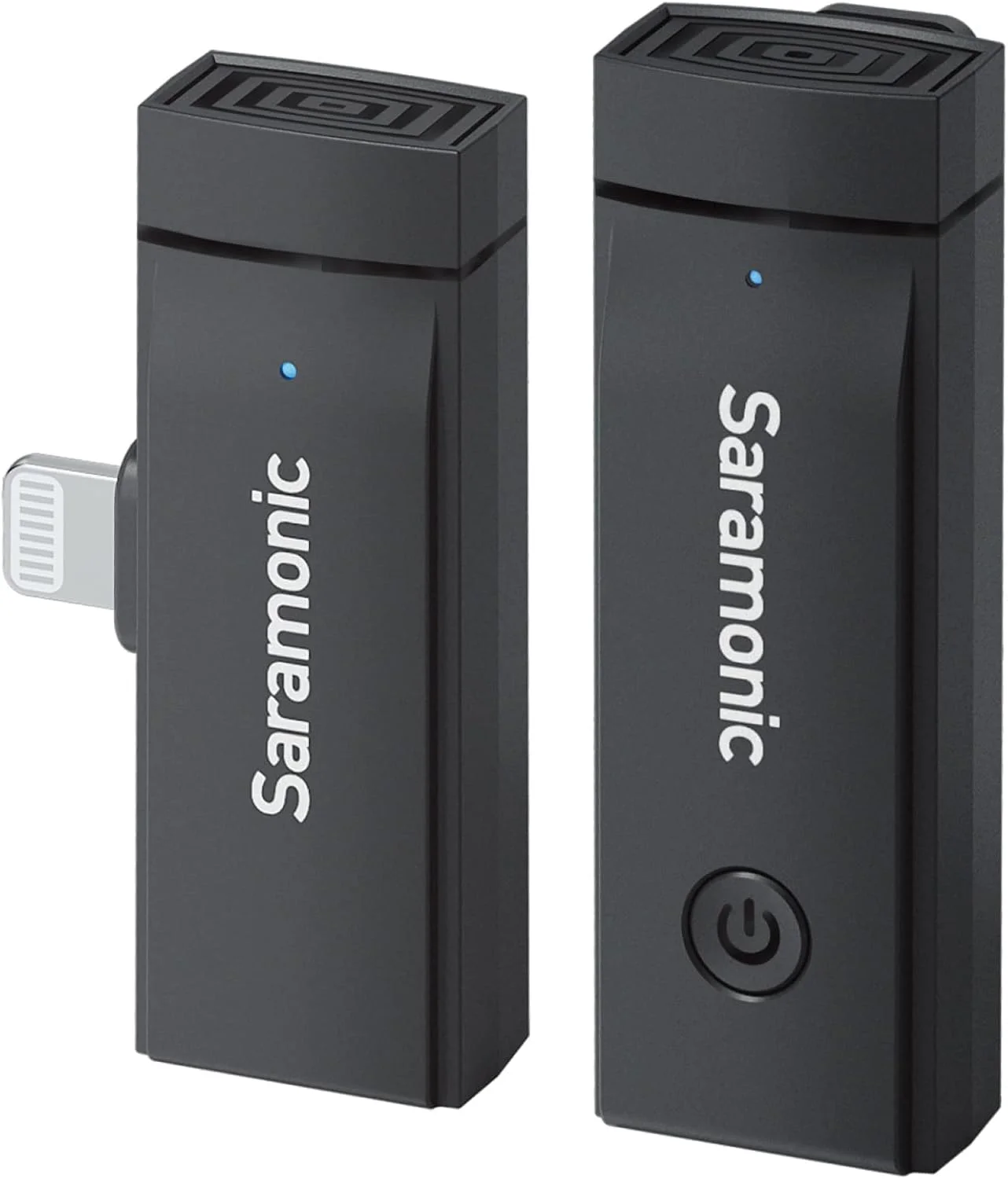 سیستم میکروفون یقه ای بی سیم سارامونیک برای آیفون آیپد 2.4 گیگاهرتز، میکروفون کندانسور یقه ای گیره ای حرفه ای، اتصال آسان برای مصاحبه، پخش زنده، ضبط ویدیو، ولاگ یوتیوب مدل SR-Blink Go-D1 (TX+RX)