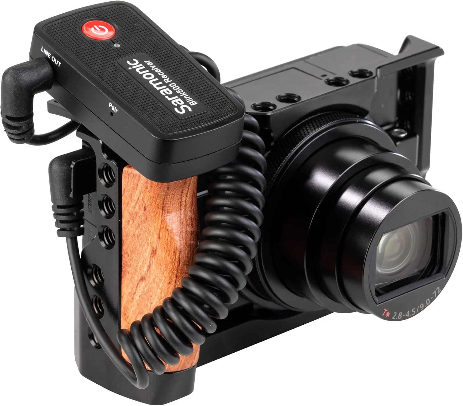 میکروفون بی سیم دو کاناله قابل نصب روی دوربین Saramonic 2.4 GHz با گیرنده دوگانه برای دوربین ها و موبایل با TRS و TRRS (Blink 500 RX)، مشکی (BLINK500RX)