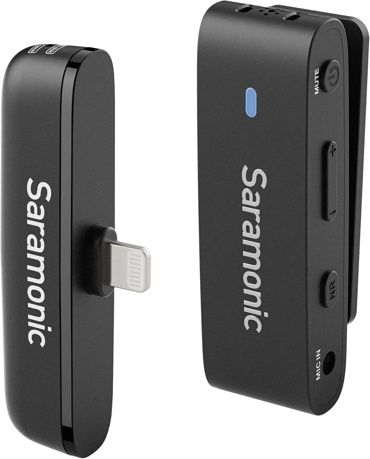 میکروفون یقه ای بی سیم سارامونیک Blink300 B3 برای آیفون، آیپد و تلفن، دارای گواهی MFi، حذف نویز، انتقال 50 متری، میکروفون بی سیم لاوالیر پادکست برای ضبط ویدیو، ولاگ