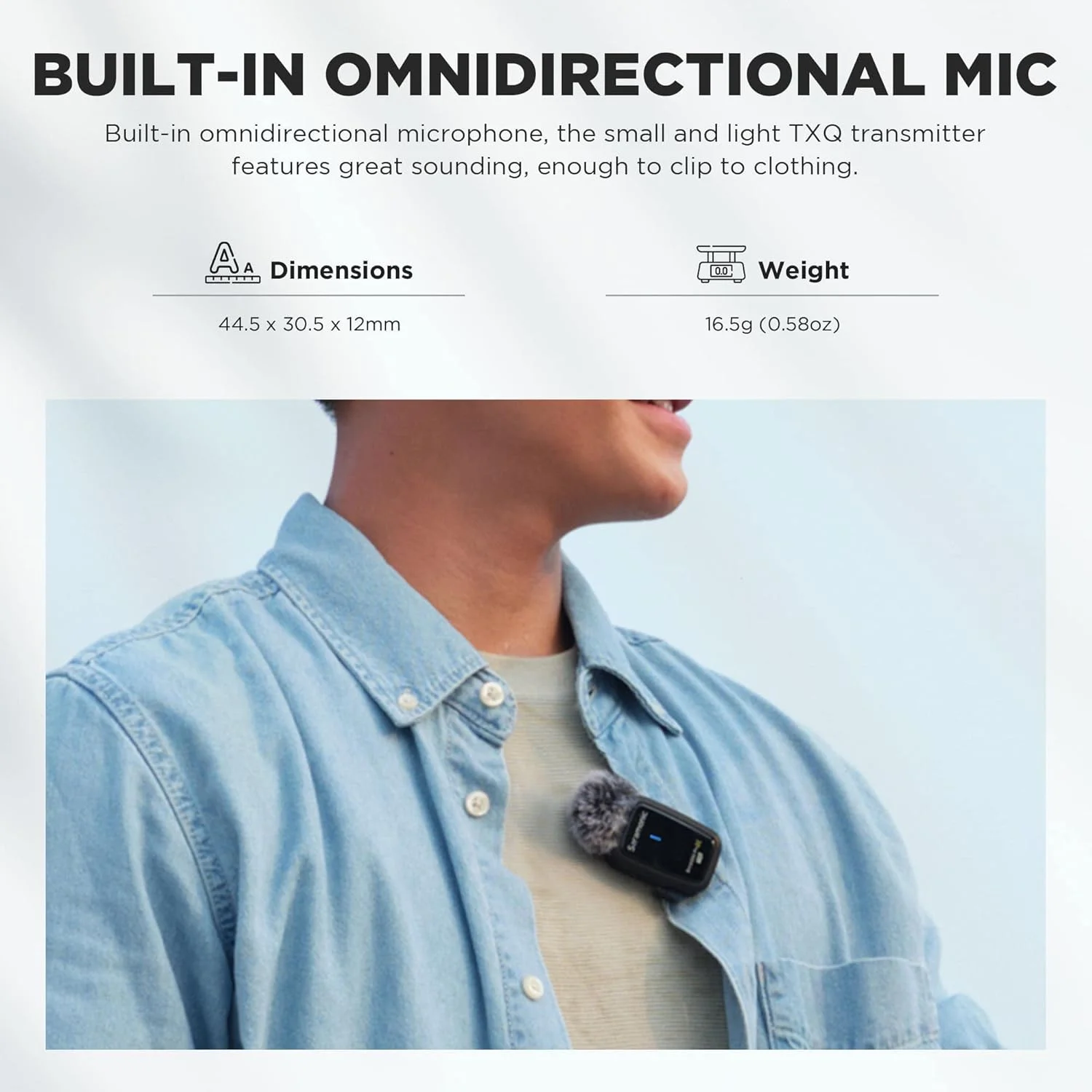 میکروفون یقه‌ای بی‌سیم سارامونیک Blink500 Prox برای آیفون، برد 164 فوت، میکروفون بی‌سیم آیفون (2 فرستنده با گیرنده لایتنینگ)، ضبط ویدیو، مصاحبه، ولاگ، پادکست، پخش زنده