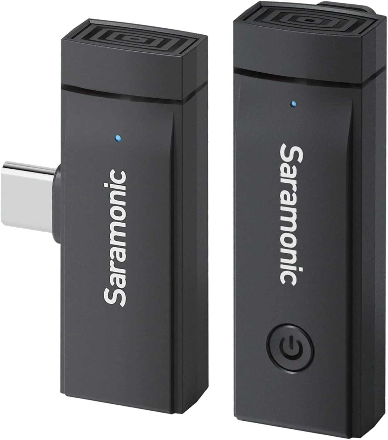 سیستم میکروفون یقه ای بی سیم سارامونیک برای آیفون آیپد 2.4 گیگاهرتز، میکروفون کندانسور یقه ای گیره ای حرفه ای پلاگ اند پلی برای ولاگ، مصاحبه، پخش زنده، ضبط ویدیو، یوتیوب مدل SR-Blink Go-U1 (TX+RX)