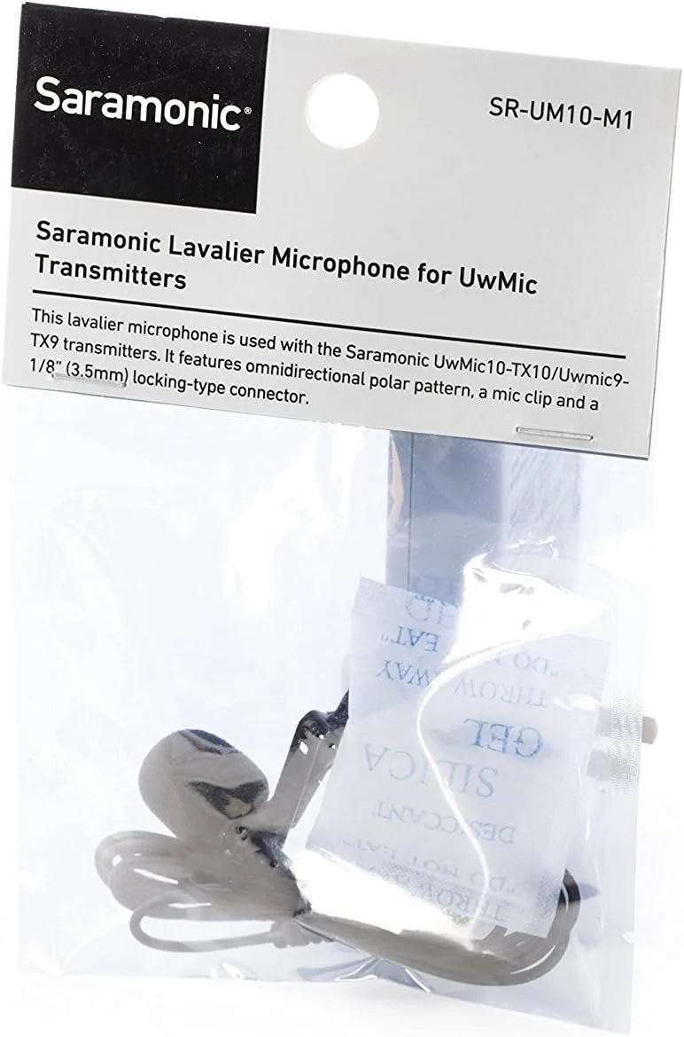 میکروفون یقه ای جایگزین Saramonic SR-UM10-M1 با پیچ قفل شونده 3.5 میلی متری برای فرستنده TX9/TX10 و سیستم های میکروفون بی سیم UwMic9، UwMic10 میکروفون یقه ای جایگزین Saramonic SR-UM10-M1 با پیچ قفل شونده 3.5 میلی متری برای فرستنده TX9/TX10 و سیستم های میکروفون بی سیم UwMic9، UwMic10